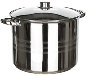 BANQUET Banquet dużych stal nierdzewna Stock Pot 16.2l, gotowa, naturalnie, indukcyjna 33 cm CM A11558